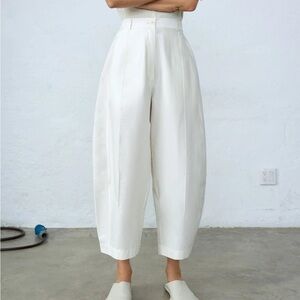 Cordera Seam Curved Pants - Barrel Leg Trousers